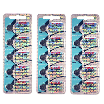 MAXELL 344 SR1136SW - 3 Packs of 5 Batteries.