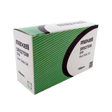 MAXELL 319 SR527SW - Box of 100. 20 Strips of 5 Batteries