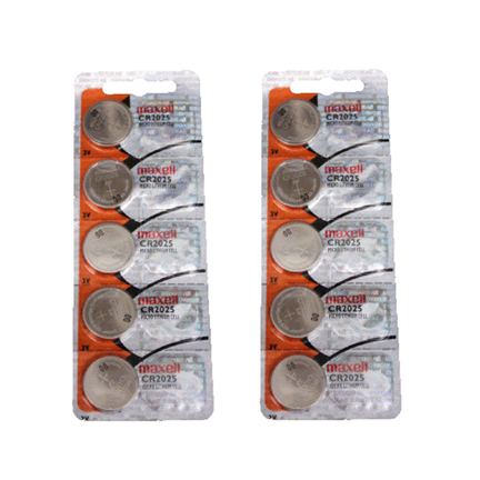 Maxell CR2025 - 2 Packs of 5 Premium Batteries
