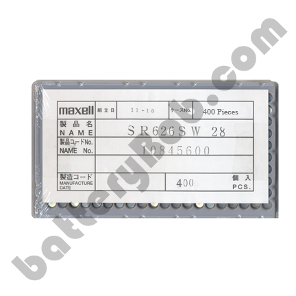 Maxell 377 Watch Battery SR626SW Bulk Tray 400 each OEM.