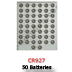 A Tray of 50 CR927 Lithium Coin Cell Batteries - CR927 - 3 Volt 30 mAh