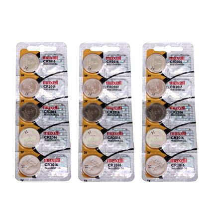 Maxell CR2016 - 3 Packs of 5 Premium Date Code