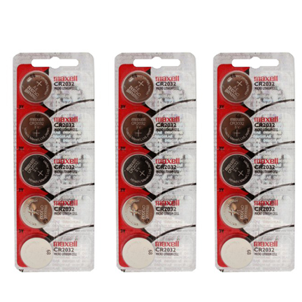 CR2032 Maxell 3 Packs of 5 Batteries