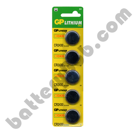 New Energy CR2430 - 1 Pack of 5 Batteries 3Vt 290mAh
