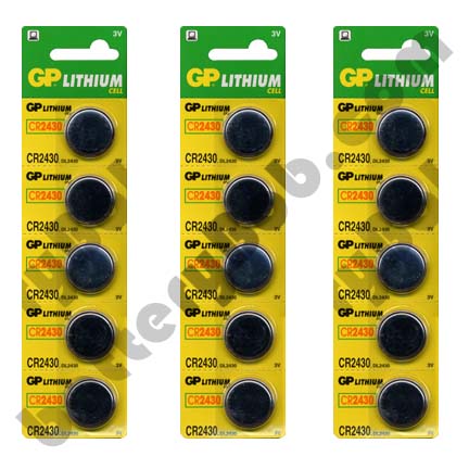 GP CR2430 - 3 Packs of 5 Batteries + Two Free CR2430 - 3 volt 290 mAh