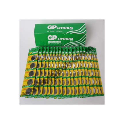 GP CR2430 - Box of 100 - 20 Strips of 5 Batteries - 3 volt 290 mAh