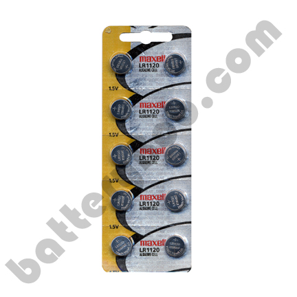 MAXELL LR1120 - 1 Pack of 10 Batteries.AG8, G8, LR55