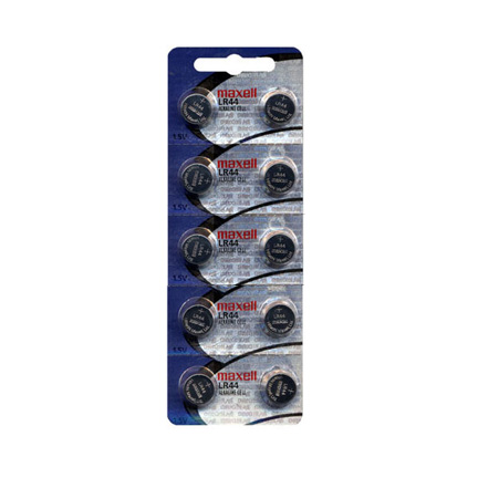 Maxell LR44 (Replaces AG13, GA13, G13-A, V13GA, G13A) - 10 Maxell Batteries